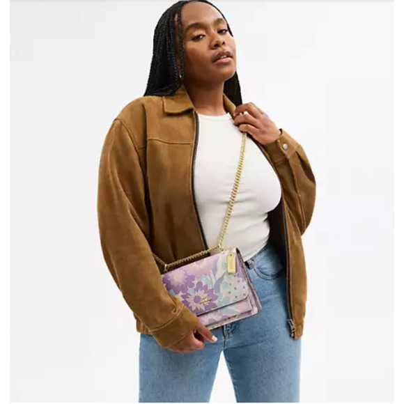 Coach Klare Crossbody Bag With Floral Print In Leather/Ivory Multi CBM06 NWT - Picture 7 of 9